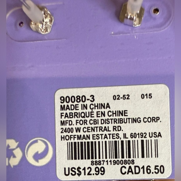 Claire's Sparkling Faux Crystal Knotted Loop Earrings - Picture 5 of 6